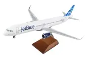 Skymarks SKR8415 Jetblue Airbus A321neo Ribbons Desk Top 1/100 Model AV Airplane