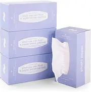 Advanced Tubeless Toilet Paper Pull From a Tissue Box 4 Ply Septic Safe Plush Facial/Bathroom Tissue, Plushi Paper Bulk Set incl. 4 Boxes = 320 Wipes for RV Travel Camper Marine Toilet Training Seats
