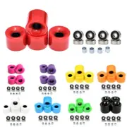 Pro Grade Skateboard Longboard Wheels Set with ABEC9 Bearings and Spacers