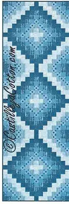 Eight FQ Trip Runner pieced quilt pattern QW