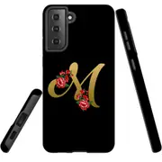 For Samsung Galaxy S22+ Plus Case, Armour Cover, Embellished Letter M