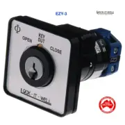 Lock It Well Momentary Key Switch-panel Mount -EZY 3 12-440V DC-LQQK! LIWEZY3
