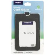 J.Burrows Recycled Card Holder Portrait Black