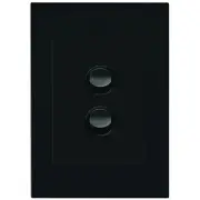 HPM VIVO 2-GANG WALL SWITCH 10A Oval 84mm Fixing Points GREY *Australian Brand