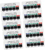 10pcs Liquid Crystal Temp Strip Temperature Stickers Salt Temperature Strip Temperature Sticker