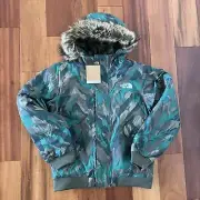 NORTH FACE Boy's Size Large (14/16) Gotham Insulated Jacket Coat Camo $200