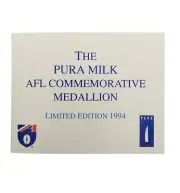 1994 Limited Edition AFL Football Pura Milk Commemorative Medallion - In Card