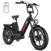 [EU Direct] WALLKE H7 Electric Bike 48V 40AH SamsungBattery Cell 1200W Motor 20inch Tires 209KM Max Mileage 180KG Max Lo