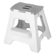 Vigar Folding Stool - 2 Step Grey 40cm