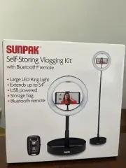 Ring Light - Great For Castings Self-Storing Vlogging Kit with Bluetooth® remote