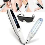WhAeoy Phototherapy Lamp UV - 311nm Narrow Band, UVB Therapy Lamps, LCD Digital Timer Control/with Goggles, Irradiation AreaLight :48 Cm², Comb Design,For Use on Skin, Body, Scalp,A