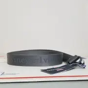 Vineyard Vines Belt Gray D Ring Buckle Canvas Logo Neon Pop On The Go NEW Large