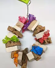 Cork A Round Shreddable Bird Toy, Parrot Toy, Parrot Chewing Toy, Natural Toy