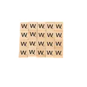 20X Wooden Alphabet Scrabble Tiles Letter W Crafts Wood Scrapbooking Handcraft Complete DIY Decoration Coasters Crossword Game Capital