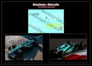 1/32 Scale Decals for Policar/NSR F1 - Aston Martin AMR23, Alonso, Stroll, 2023