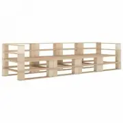 Garden Pallet Sofa 4-Seater Wood