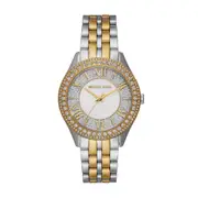 Michael Kors Harlowe Three-Hand Two-Tone Stainless Steel Watch MK4811 Silver