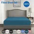 1800TC Fitted Sheet Pillowcase King/Queen/Double/K Single Bed Ultra Soft Luxury