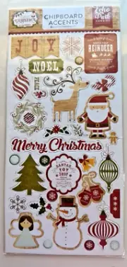 Christmas Tree Santa Decorations Echo Park I LOVE CHRISTMAS 35 Chipboard Accents