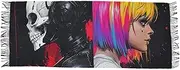 [XYMZR] Cyberpunk Skeleton Woman Women’s Scarf Soft Warm Long Scarves Shawl Wrap for Winter Autumn Spring Travel Office Home, Multi-colored