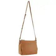 Pierre Cardin Ladies Leather Fashion Crossbody Bag Womens Bag - Almond