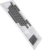 DOITOOL 1Set Pbt Keycaps Keys Mechanical Keyboard Caps Wear Resistant Double Shot Keycaps for Compatibility Easy to Install Grey