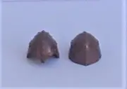 Playmobil Knights 2 x Bronze Helmets Knights/Dwarf Mint condition