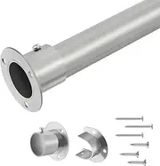 Silver Extendable Wardrobe Rail, 74-100cm Clothes Rail, Adjustable Wardrobe Rail Suitable for Wardrobe,Bathroom, Balcony(Diameter 28mm)