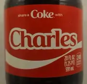 Share A Coke With Charles 2025 Personalized Limited Edition Coca-Cola Bottle