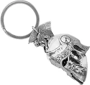 [Minkissy] Ancient Roman Helmet Charm Viking Helmet Keyring Ornament Keychain Western Style Ideal For Bag Decoration