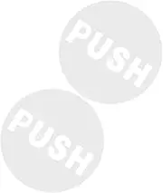 Generic 2pcs Vintage Round Glass Door Stickers Clear and Readable Text Easy to Use and Reapply for Smooth Surfaces for Homes Offices