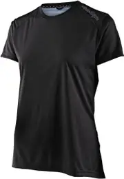 Troy Lee Designs Lilium Solid Short Sleeve Ladies Bicycle Jersey, black, Size XS for Women