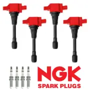 4 Ignition Coil & 4 NGK Ruthenium Spark Plug for 07-20 Suzuki Equator 2.5L UF549
