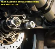 Rear Paddock Spools With Swing Arm Protector for KTM ADVENTURE 390