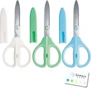 Scissors Saxa Glueless Blade 3 Color Set White, Green, Blue, And Sticky Note...