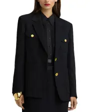 St. John Lightweight Stretch Drapey Twill Jacket