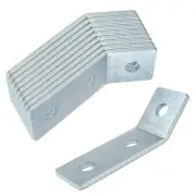 10 Pack 45 Degree Angle Bracket Fitting for 1-5/8" Strut Channel, 3 Hole Corn...