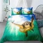 King Size Duvet Cover Ocean Turtle Duvet Cover with Zipper Closure Bedding for