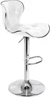 Bar Stool 2Pcs Adjustable Kitchen Stools Luna Swivel Counter Barstools White Din