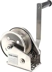 Manual winch Miniature Hand Cranked Winch Waterproof Tractor Manual Winch Manual Lifting Hoist Carry Tool Hand Crank Winch(1600LBS)