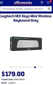 Logitech MX Keys Mini Pale Grey Minimalist Wireless Illuminated Keyboard Grey