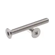 M6X50mm Hex Countersunk Screws Bolts Machine Socket Flat Head Cap 304 Stainless Steel Fully Threaded Metric Assortment Industry Furniture SUS