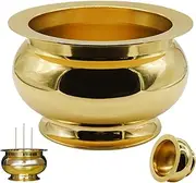 Incense Bowl 5 Inch Brass Chinese Incense Burners Buddha Offering Bowl Reusable Stick Holder for Temples Religions Home Personal Meditation