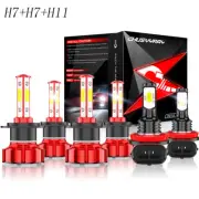 For Smart Fortwo 2008-2015 6x Bulbs LED Headlights Hi/Low Beams + Fog Lights (for: Smart)