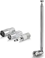 Bingfu FM Radio Antenna Telescopic FM Aerial Replacement 50cm 6-Sections for Yamaha Denon Pioneer Marantz Bose Wave Music System Bluetooth Stereo Indoor Receiver Audio Radio AV Receiver