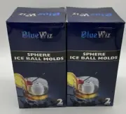 BlueWiz Sphere Silicone Round Ice Cubes Great For Summer Drinks Two 2 Packs (4)