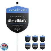 1 Yard Sign with 6 Window Stickers compatible with SimpliSafe Home Security S