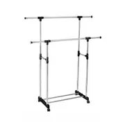 Garment Clothes Rack Hanger Shelf Adjustable Stainless Steel