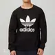 Adidas Trefoil Crew 男子 黑白 三葉 大學T AY7791