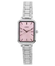 Casio Analog Pink Dial Stainless Steel Analog Quartz LTP-V009D-4E Ladies Watch